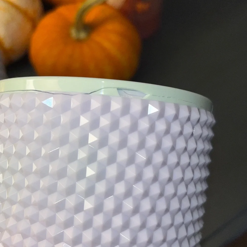 STARBUCKS SPRING 2024 WHITE STUDDED BLING VENTI & GRANDE 24oz / 16oz TUMBLER DUO